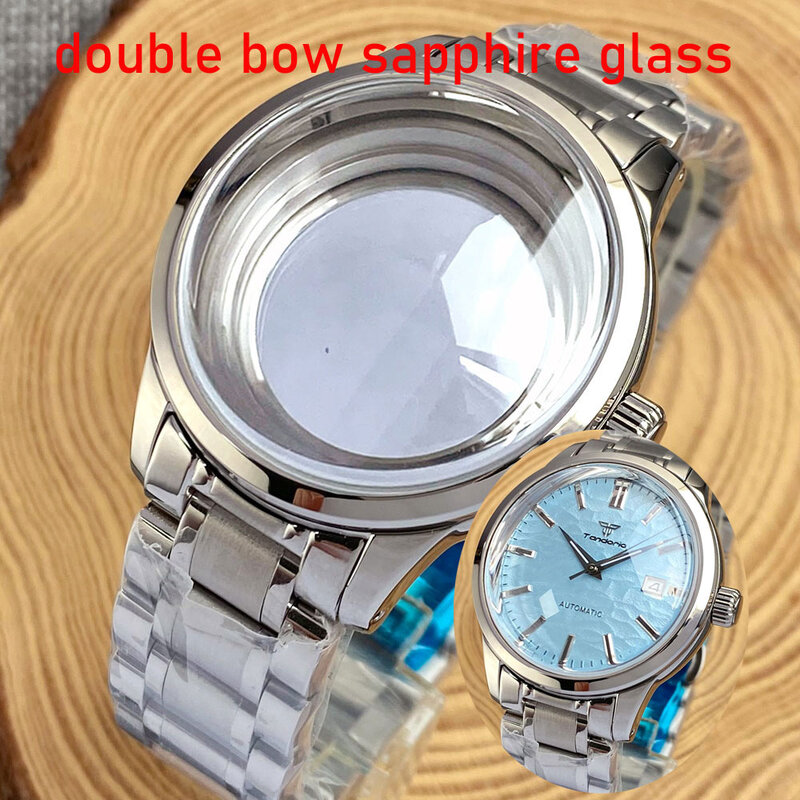20bar Dive Polish gs Watch Case for NH34 NH35 ETA2824 PT5000 SW200 316L Steel Wristwatch Case Double Bow Sapphire Steel Band