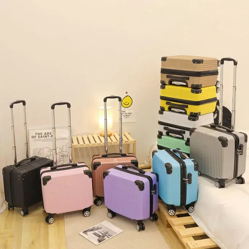 Reis Instappen Koffer Voor Mannen En Vrouwen, Retro Lichtgewicht Bagage, Wachtwoord Trolley Koffer, Mini Reizen, Klein