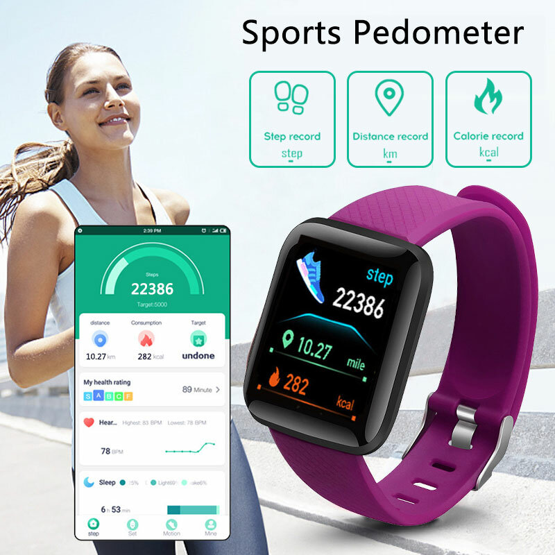 Kinder Sport Smart Watch Led Digitale Klok Hartslagmeter Fitness Tracker Horloge Jongen En Meisje Waterdichte Smartwatch Kids