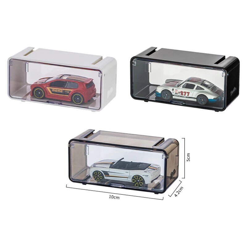 Giocattoli per auto scatola portaoggetti in acrilico con guscio combinabile trasparente antipolvere per collezione di modelli Carro per regalo per ragazzi