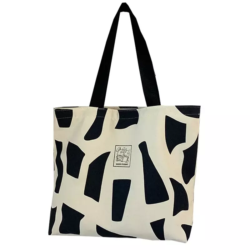 SHB01 borse Shopper a tracolla in tela borsa per la spesa riutilizzabile in tessuto di cotone Eco per donna 2023 borsa per studenti Tote grande