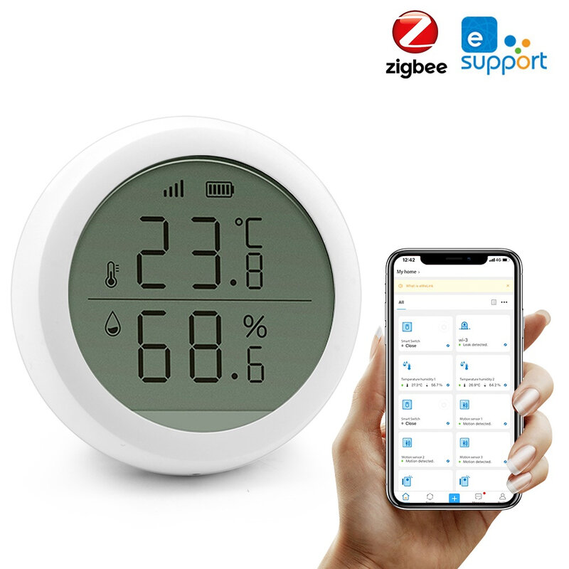 Sensore di temperatura e umidità Smart Home Standby lungo basso consumo energetico cambi in tempo reale termometro digitale igrometro
