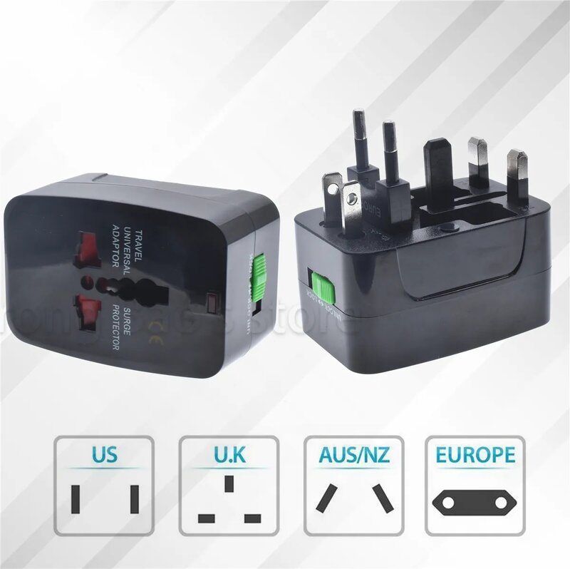 EU Европейского универсального адаптера KR Plug, Япония, Китай, США в ЕС, дорожный адаптер питания, электрическая вилка, конвертер, розетка зарядного устройства