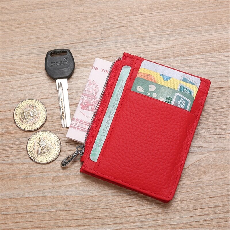 Portable Card Case with License Slot and Coin Pouch Slim Wallet Great for On the Go Individuals
