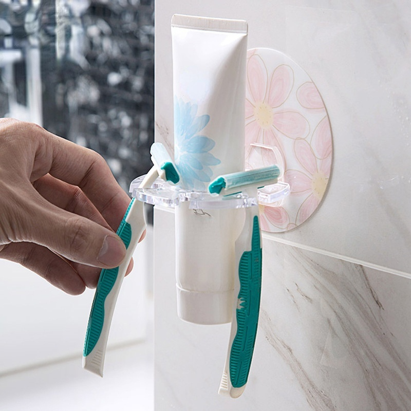 1Pc Plastic Tandenborstelhouder Tandpasta Magazijnstelling Scheermes Tandenborstel Dispenser Badkamer Opbergrek Badkamer Accessoires Tool