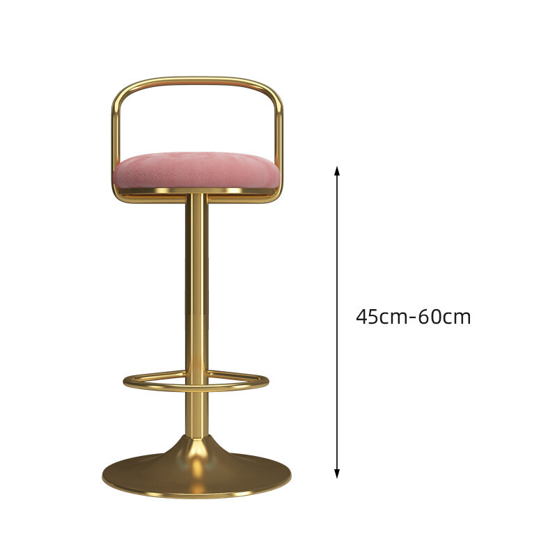 Kursi Bar, kursi sandaran angkat berputar Nordik, bar modern dan minimalis, meja depan, rumah tangga mewah ringan hi