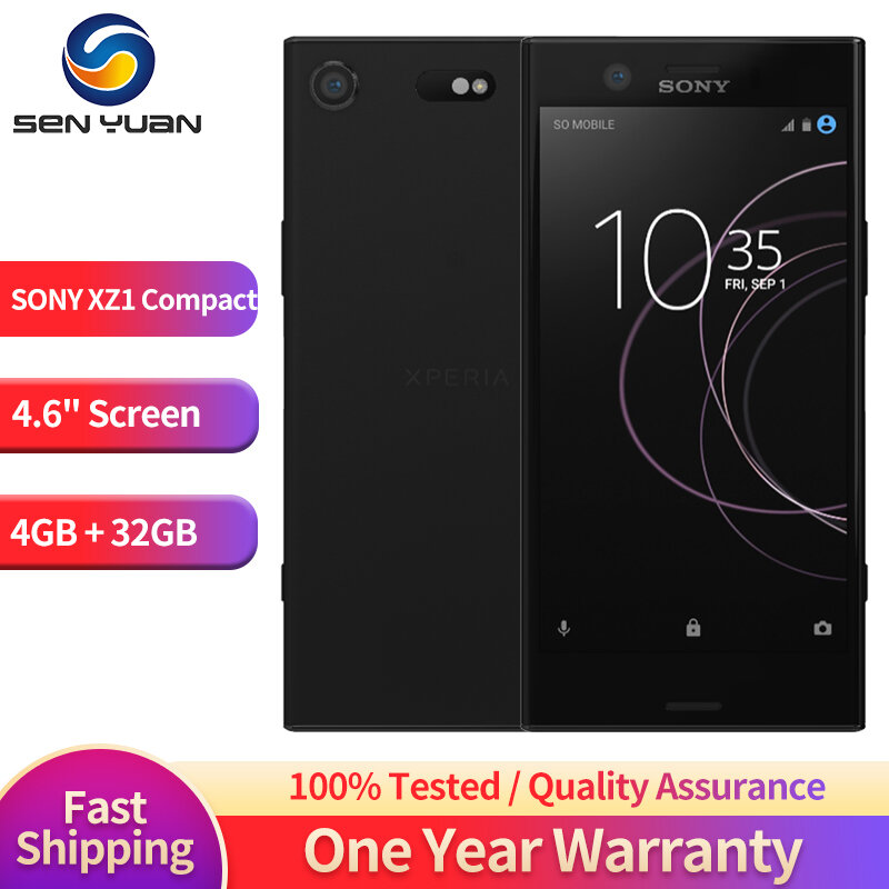 Original Sony Xperia XZ1 Compact G8441 SO-02K 4G Handy 4.6 "4GB RAM 32GB ROM Snapdragon Octa-Core Android Handy