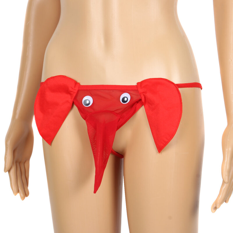 Sexy Slipje Olifant Sissy Thong Heren G-string Thong Nieuwigheid Sexy Penis Pouch Grappig Ondergoed Mode Slips Sn-Hot