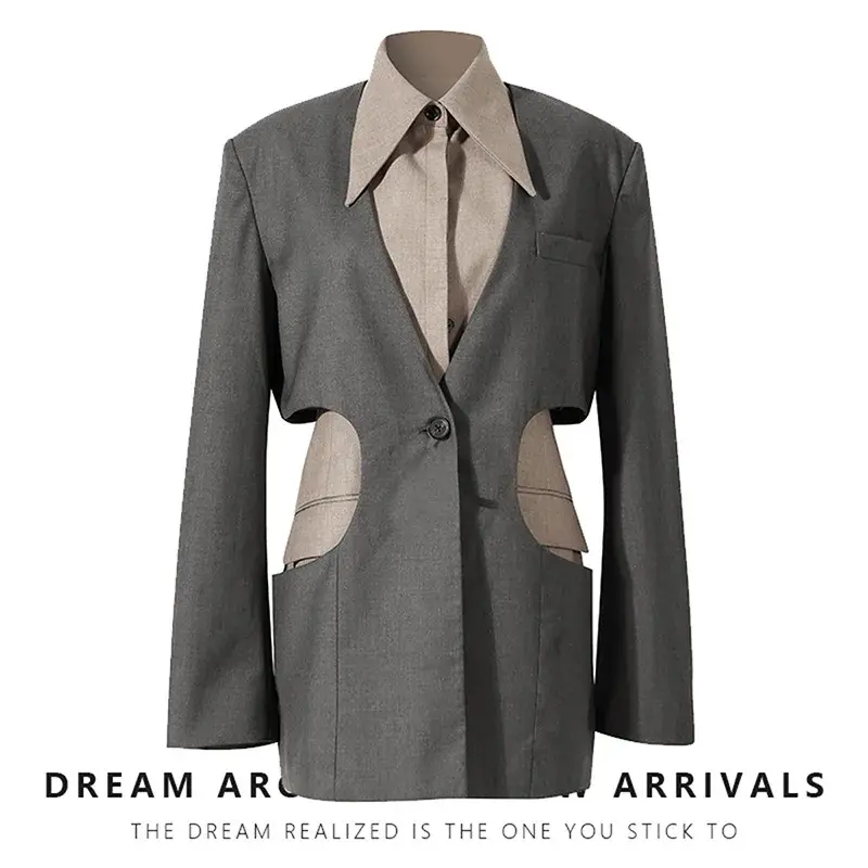 Traje de 2 piezas de algodón para mujer, Blazer + chaleco, Sexy, Formal, para oficina, negocios, ropa de trabajo, abrigo, chaqueta, atuendo, vestido de Graduación
