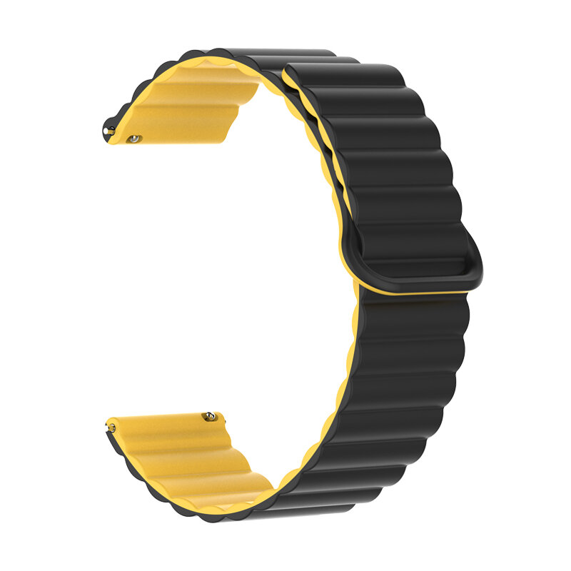 Bracelet en silicone pour Samsung Galaxy Watch, 20mm, 22mm, 4, 6/5 Pro, 3, Active 2, Amazfit, Bracelet à boucle magnétique
