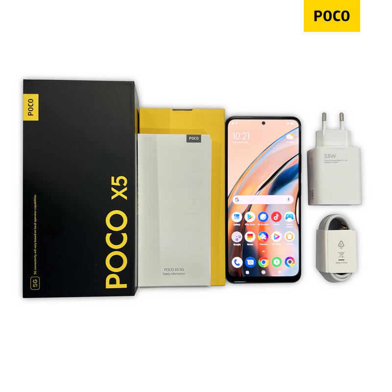 POCO X5 5G 스마트폰, AMOLED 도트 디스플레이, 스냅드래곤 695, 옥타 코어, NFC, 33W, 5000mAh 배터리, 128GB, 256GB, 6.67 인치, 120Hz