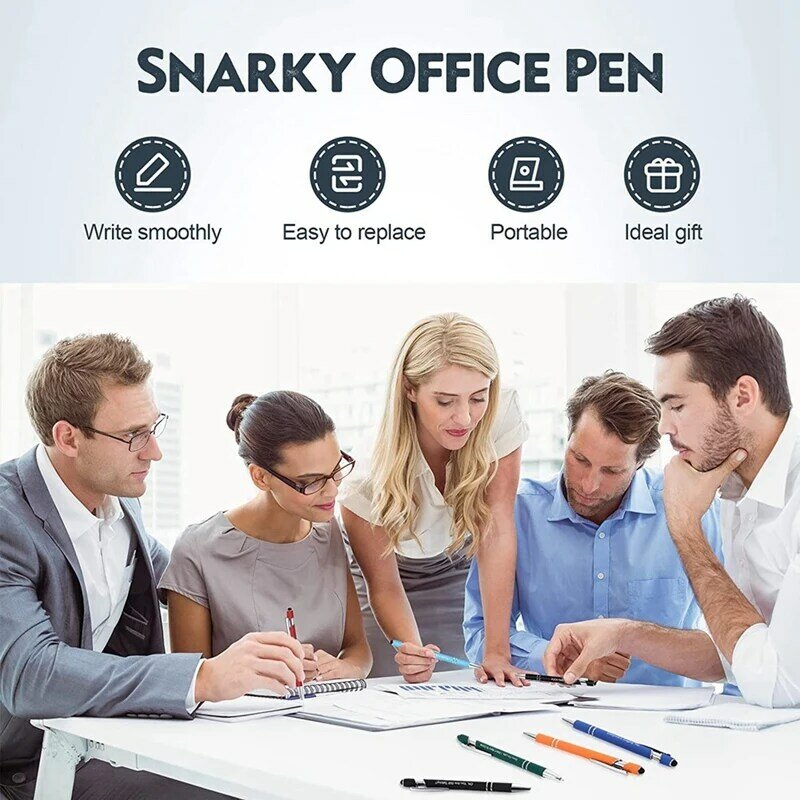 20 قطعة أقلام مكتب أقلام حبر جاف مضحك أقلام تحفيزية وقحا يقتبس القلم الحبر الأسود