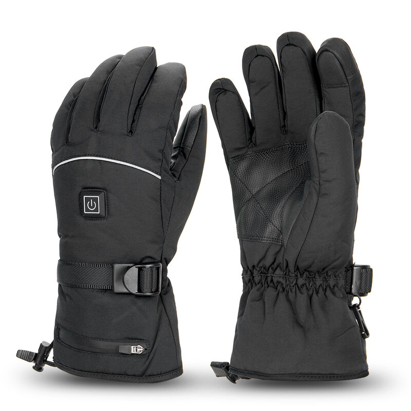 Elektryczne podgrzewane rękawiczki termiczne rękawice zimowe ciepłe narciarstwo snowboardowe polowanie wędkarstwo wodoodporne podgrzewane rękawice akumulatorowe