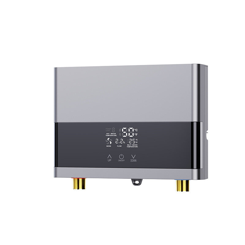 Calentador de agua eléctrico de 110V/220V, calentamiento rápido instantáneo, temperatura constante inteligente, pantalla en inglés para ducha de baño