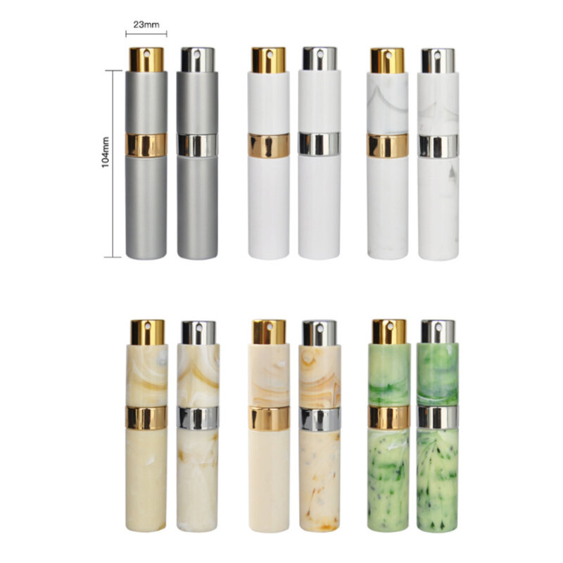 10Ml Marmer Parfum Bottelen Verstuiver Draagbare Vloeibare Container Cosmetica Doseer Glazen Spuitfles Hervulbare Reizen Fles