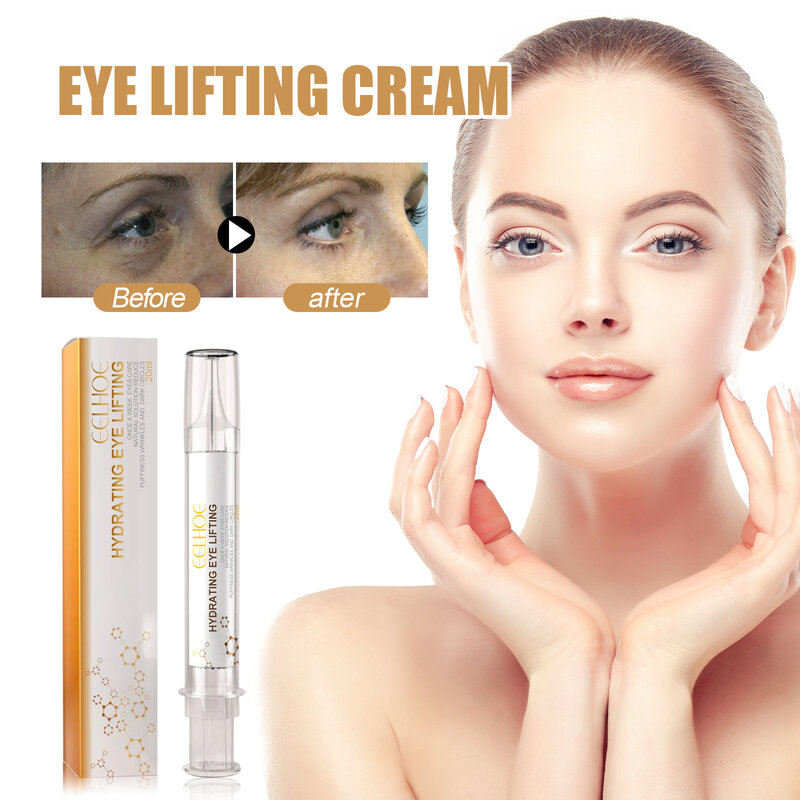 Lifting Eye Cream, remover círculos escuros, inchaço desvanecer-se, linhas finas, iluminar, hidratar, antienvelhecimento, reparação ocular, sacos, sacos