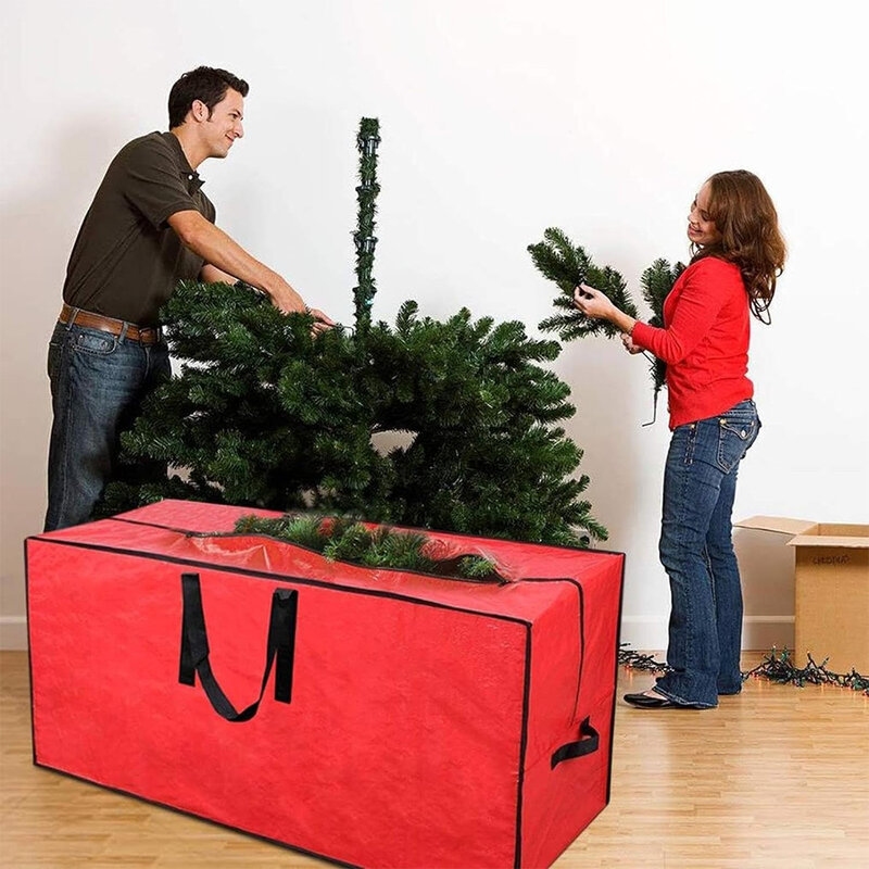 Bolsas de almacenamiento para árboles de Navidad, organizador impermeable, resistente a los insectos, antipolvo, para el día de Navidad