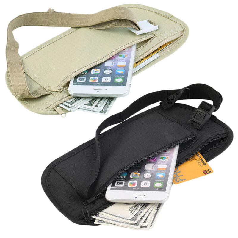 Viagem invisível Cintura Packs Bolsa para Passaporte Cinto de Dinheiro Saco Oculto Carteira De Segurança Gift Travel Bag Chest Pack Money Waist Bag
