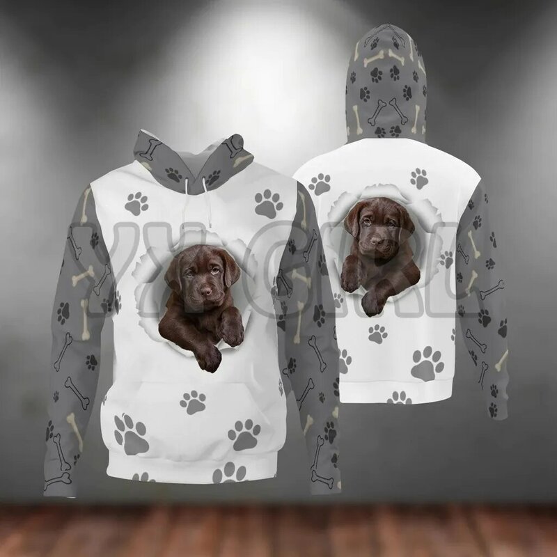 Chihuahua-Paw Dog 3D bluzy z nadrukiem Unisex swetry Funny Dog bluza z kapturem Casual Street dres
