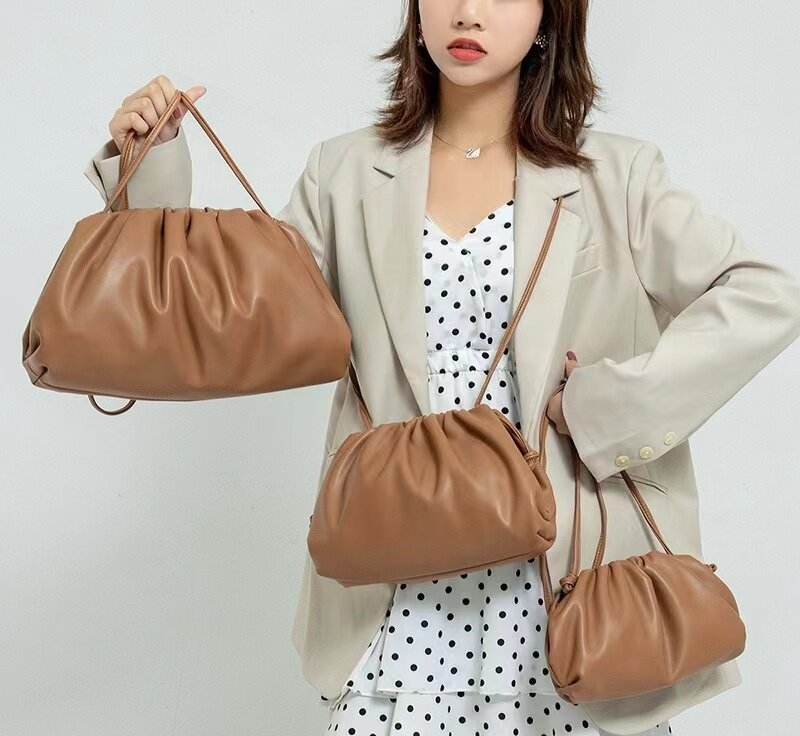 Ladies Famous Luxury Brand Designer Synthetic Leather Y2k Cloud Small Handbag Color Soft Dumpling Shoulder Crossbody Women's B