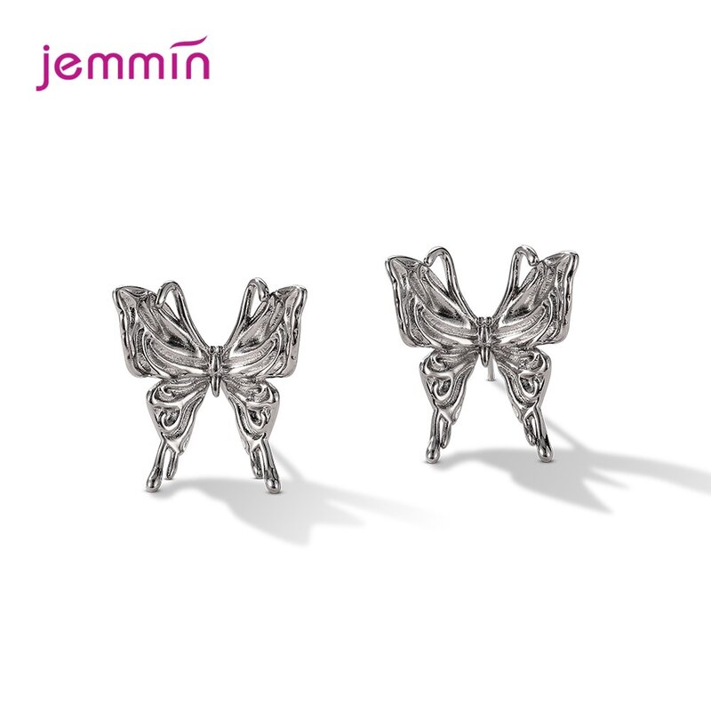 925 brincos de prata esterlina para mulheres, elegante padrão de borboleta, joias exclusivas para meninas, alta qualidade, mais novas