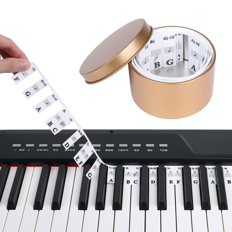 61 Keys 88 Keys Removable Piano for KEY Labels Piano Keyboard Stickers Piano Rake Notes Marker Overlay for Piano Fingering Guide