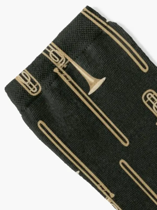 Chaussettes droites noires Trombone pour hommes et femmes, ensemble de marque de créateur pour enfants
