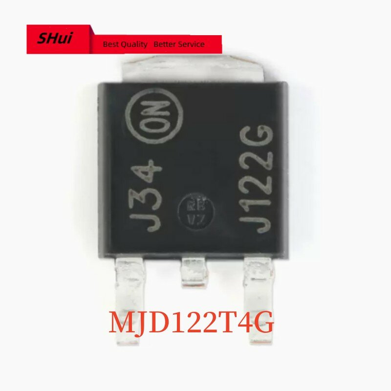 10PCS MJD122T4G J122G JI22G TO-252-2 100V/8A Patch triode transistor SMD