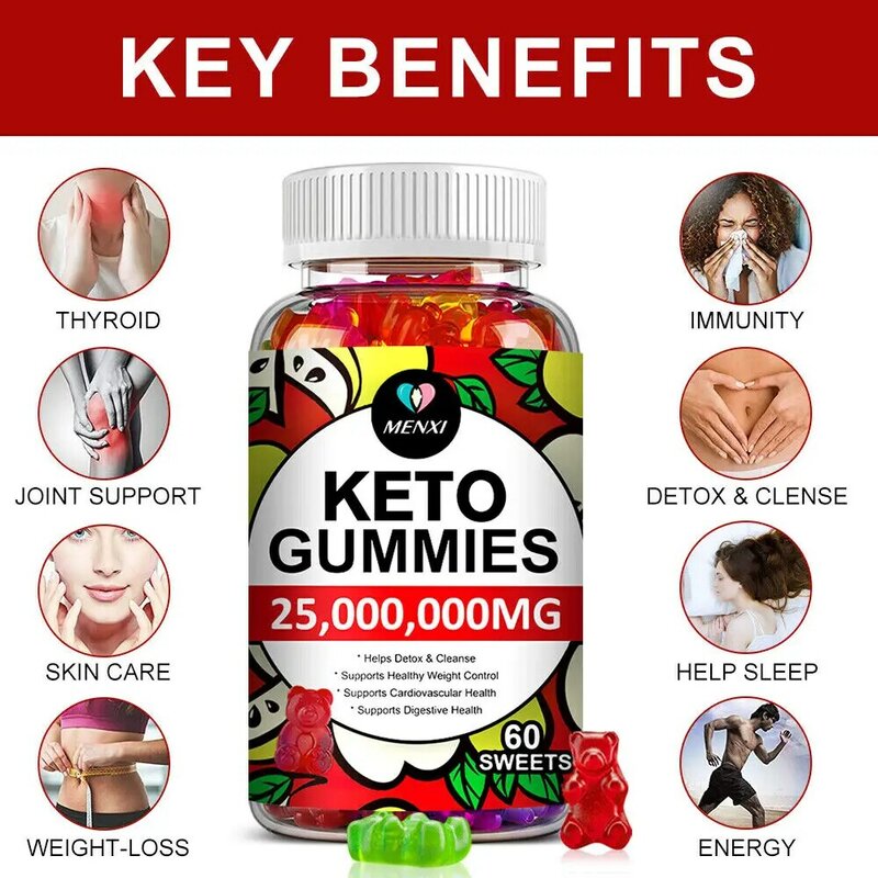 Slimming Keto Gummies For Weight Loss Fat Burn Appetite Suppressant Detox