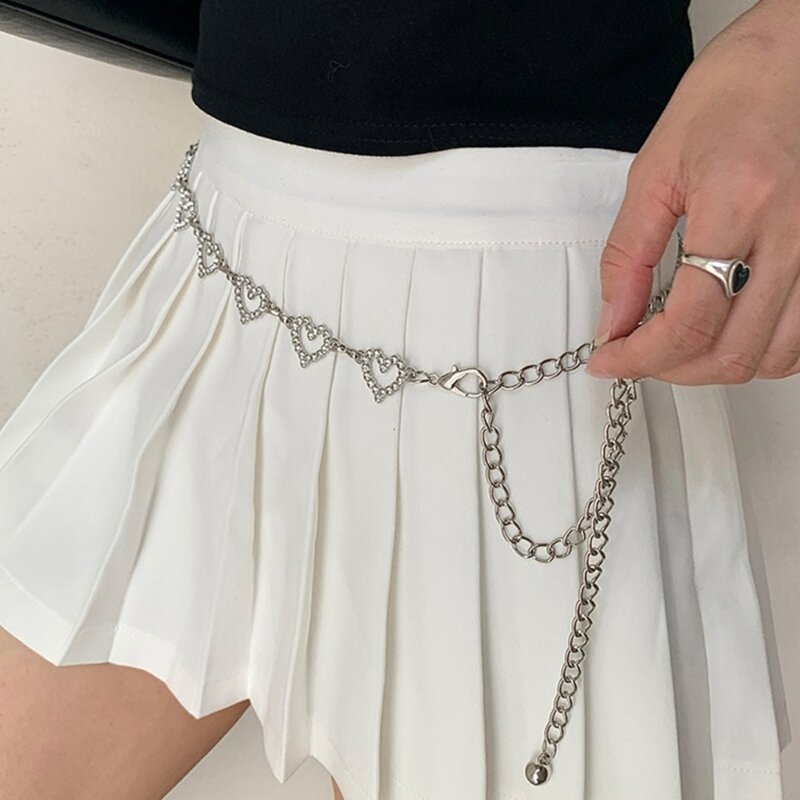 Lady Belly Chain Cadena decorativa para cintura Cadena estética para cuerpo Accesorios para mujer