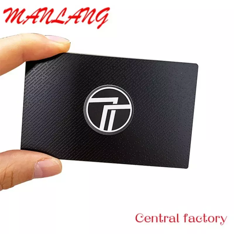 بطاقة هدايا نقش مخصصة ، بطاقة معدنية فارغة ، Customu