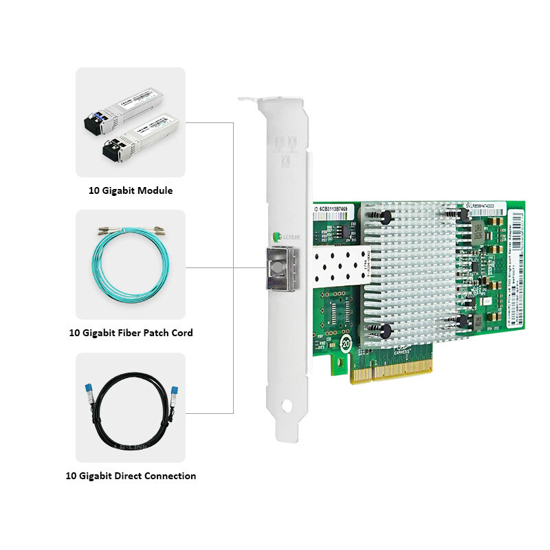 LR-LINK 9801BF-SFP+ 10Gb Network Card PCI Express Fiber Optical Server Ethernet Adapter NIC Inter 82599EN Compare to X520-DA1