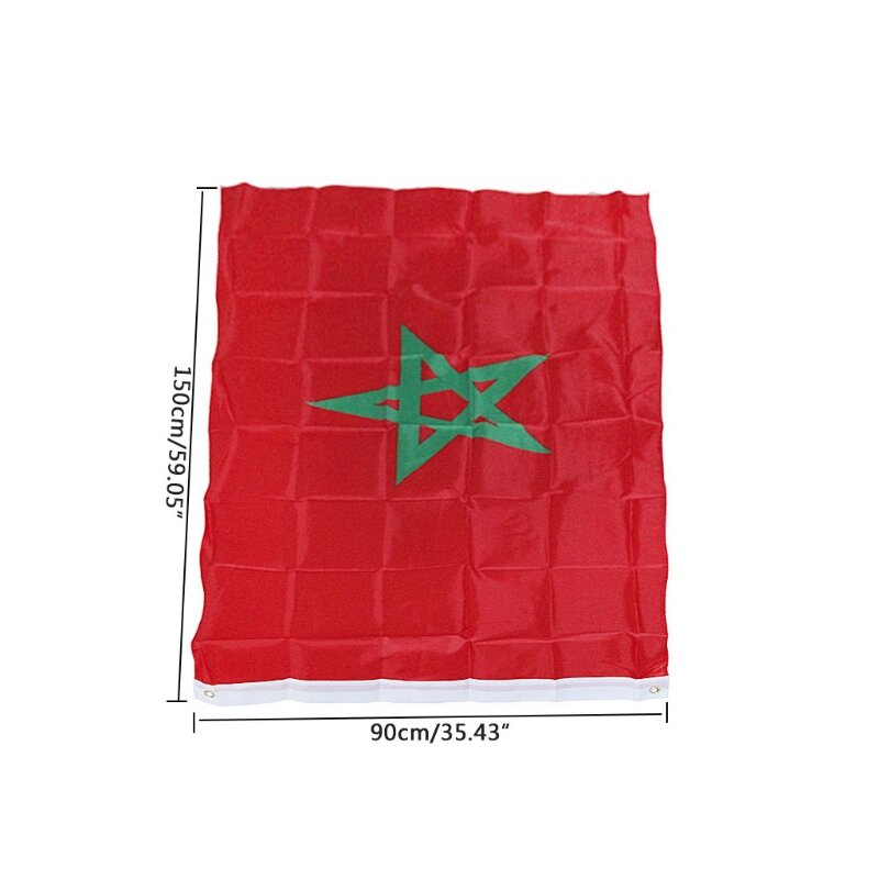 Dagelijks gebruik of decors Marokko Vlag Tuin Polyester Marokkaanse Vlag Nationale Banners