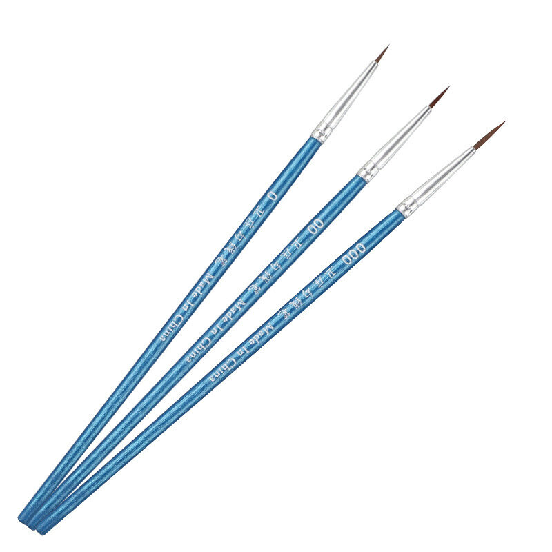 3/10Pcs/Set Fine Hand-painted Thin Hook Line Pen Nylon Hair Brush Painting Pen Drawing Art Pen #0 #00 #000 Paint Brush Art Suppl