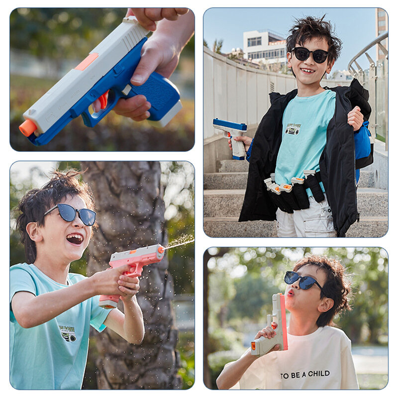 Pistola de agua eléctrica para niños, juguete con ráfagas de alta presión, carga fuerte, energía de agua, pulverización automática de agua, pistolas de juguete para niños