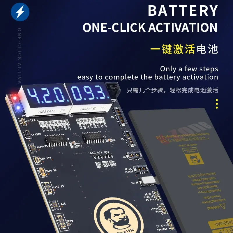 Батарейная панель MECHANIC BA27 для обнаружения аккумулятора, быстрая зарядка для iPhone 5G-13 Pro Max, Android, активация одним нажатием