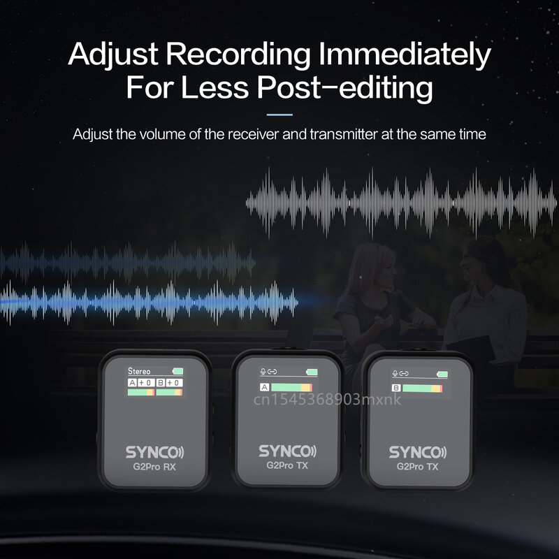 Sycno G2 Pro A2 Pro microfono Wireless ricevitore trasmettitore Lavalier 200m trasmissione MIC Studio di registrazione professionale Video