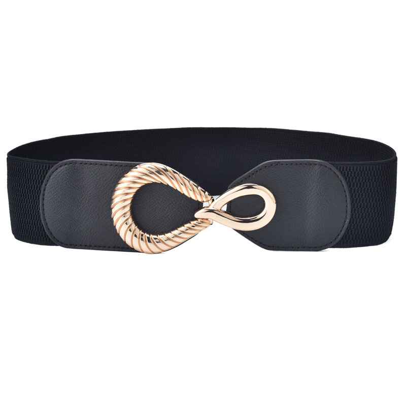 Cinturón ancho elástica para mujer, cinturones tipo cincha clásica elástica para vestidos, cinturón Fashion