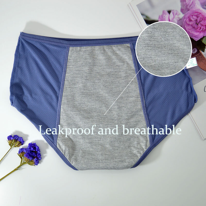 Women's Panties UnderwearLeakproofBreathable Briefs MenstrualPants largeSizeWaterproof HighWaist MeshShortsPackWithsexy Lingerie