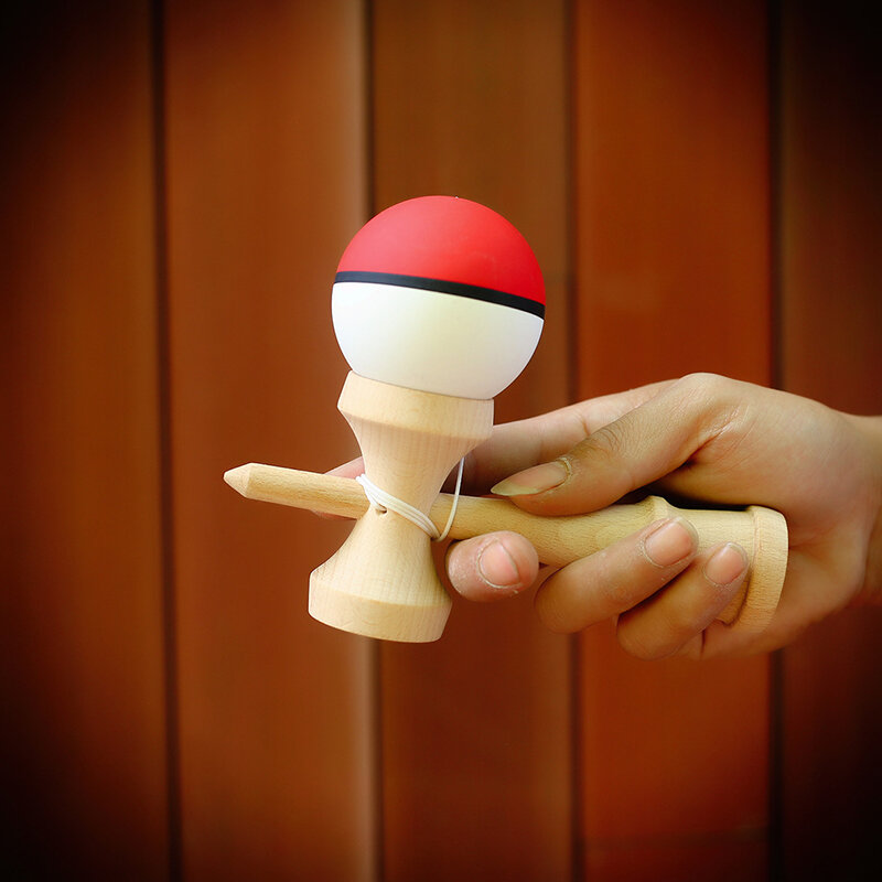 Drewniane zabawka Kendama z pół paskiem profesjonalna zręczny piłka do żonglerki na zewnątrz żonglerka piłka do gry zabawka dla dzieci prezent