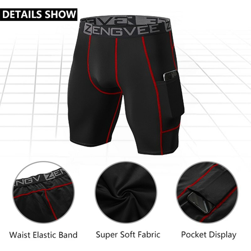 Zengvee 3 Stuks Comfy Compressie Shorts Voor Heren, Actieve Sneldrogende Hoge Stretch Basislaag Sportkleding Voor Sportgym