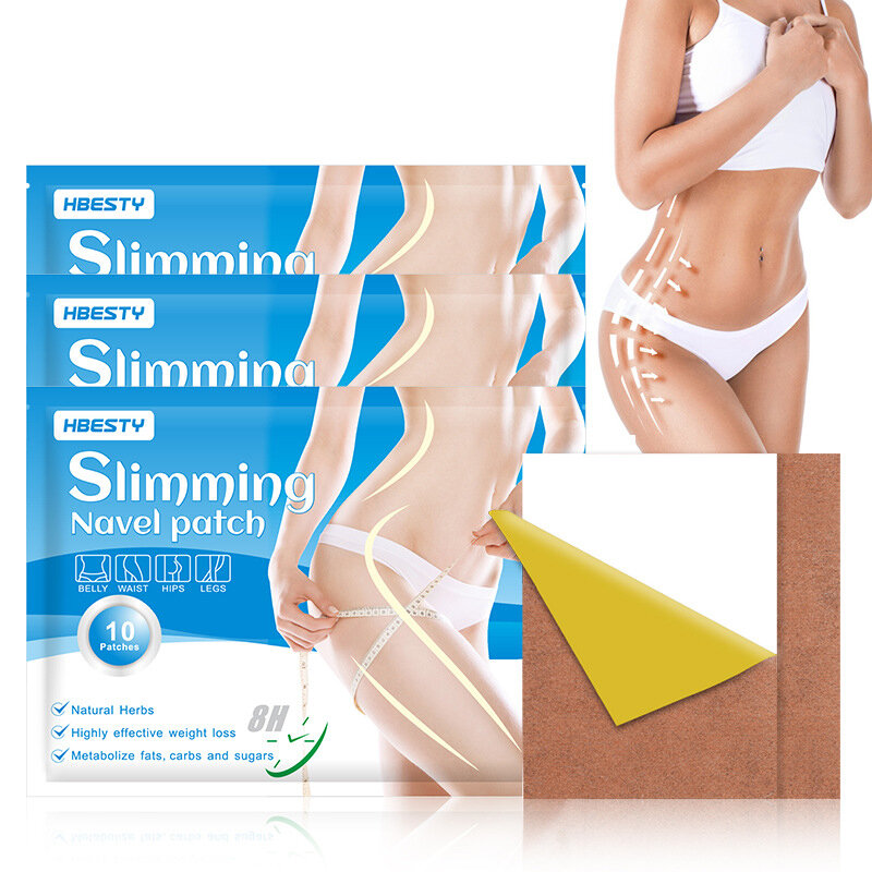 10Pcs Belly Slimming Patch Fast Burning Fat Lose Weight Detox Abdominal Navel Sticker Dampness-Evil Removal Improve Stomach Tool