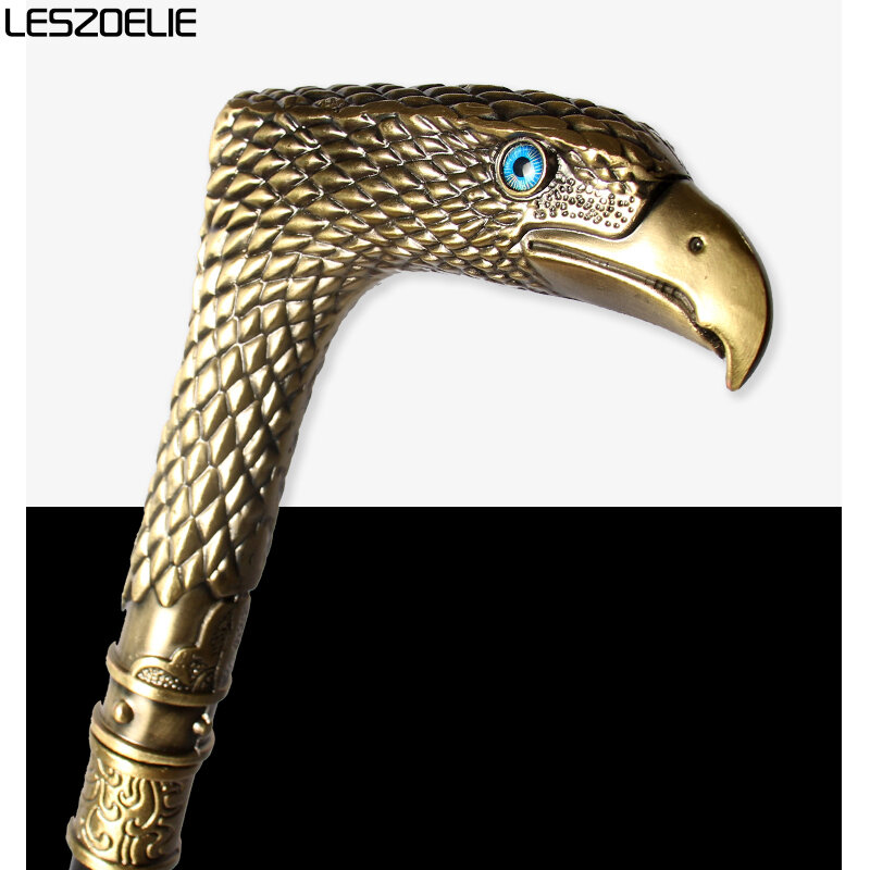 Canne à marche en Bronze à tête d'aigle pour homme, accessoire décoratif, élégant, à la mode, Vintage