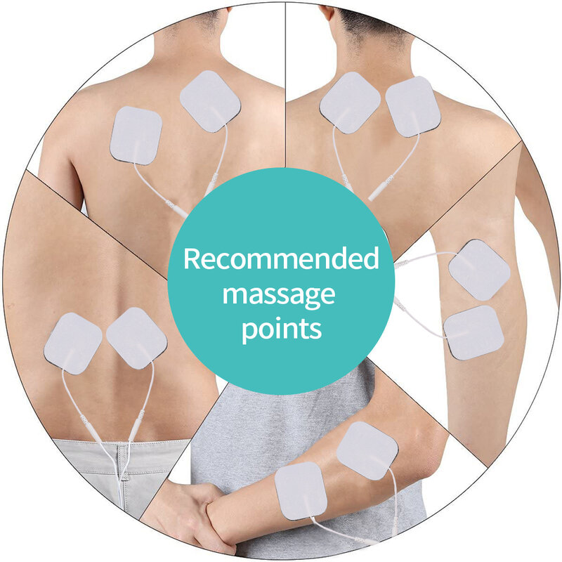 20/30/50pcs Self Adhesive Replacement Tens Electrode Pads 8.9*5.5cm Muscle Stimulator Electric Machine Massager for 0.2cm Line