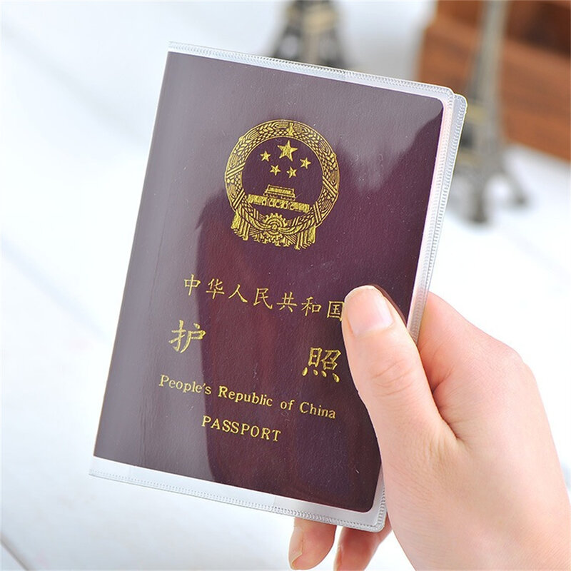 여권 커버 PVC 방수 케이스, 여행 여권 지갑, 비즈니스 신용 ID 카드 서류 거치대 보호 케이스 파우치, 1 개