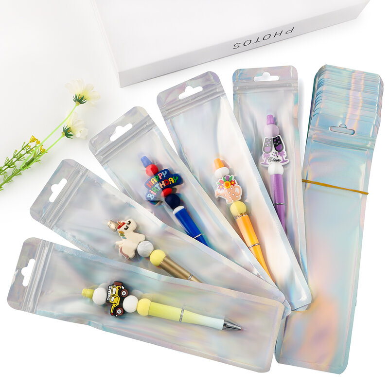 Sunrony-bolsas de embalaje sellables transparentes, bolsa de plástico con cremalleras adecuadas para bolígrafo de cuentas, accesorios de joyería, 100-800 unidades por lote