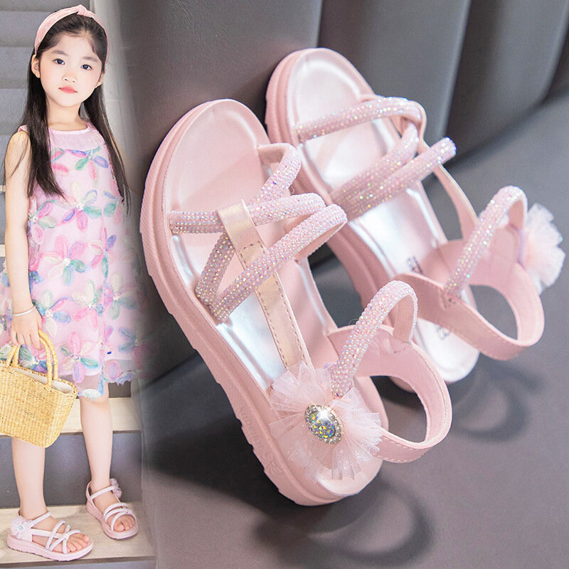 Bringen Mädchen Sommerschuhe Mode Sandalen Todders Wohnungen Neuankömmling Kinder Sandal ias rosa lila