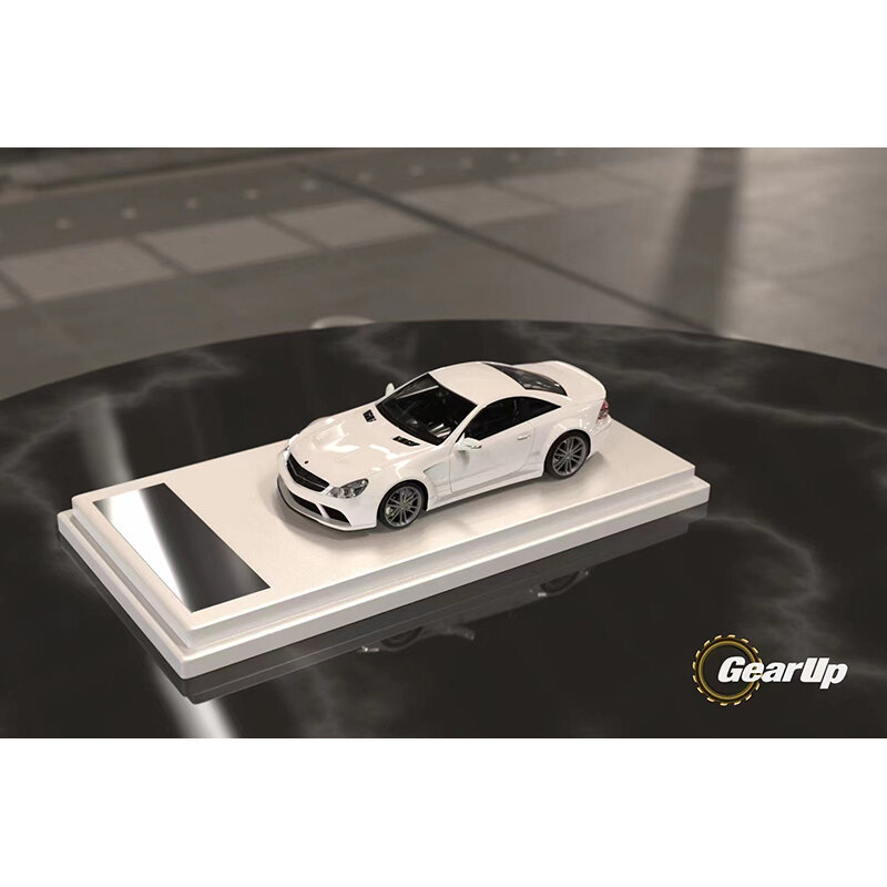 Guma przeddo sprzedaży 1:64 SL65 czarna seria R230 V12 Diorama kolekcja modeli samochodów zabawka miniaturka przygotować