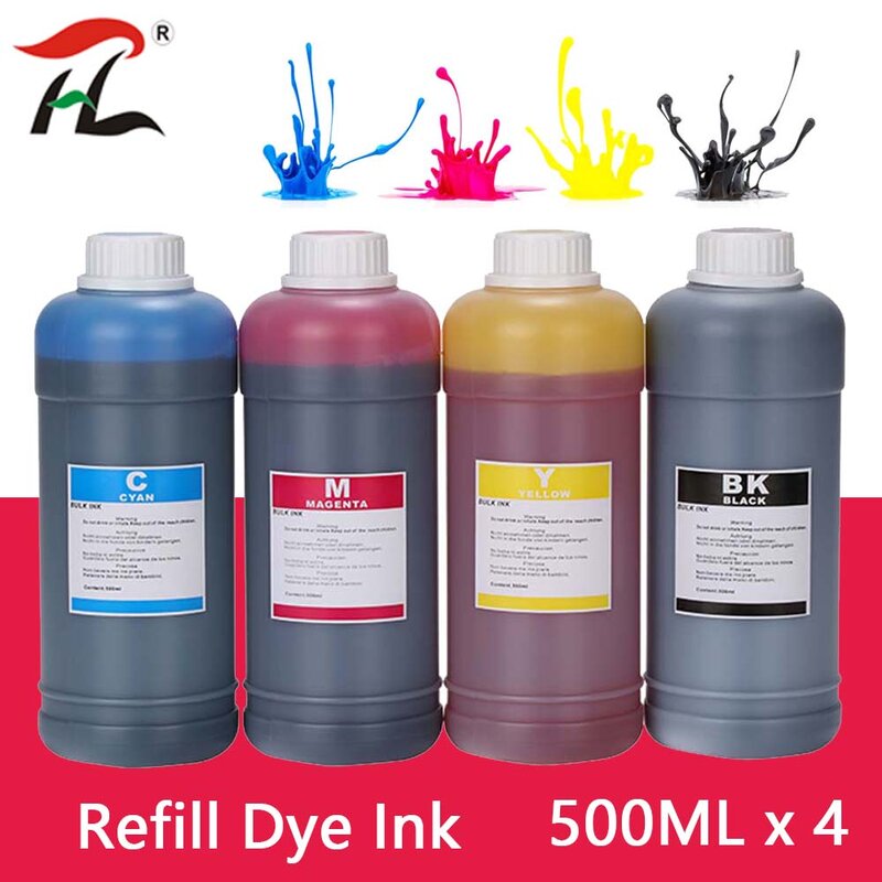 500Ml Fles Dye Printer Inkt Refill Kits 4 Kleur Voor Hp Voor Canon Printers Voor Epson Voor Brother Inkt cartridges