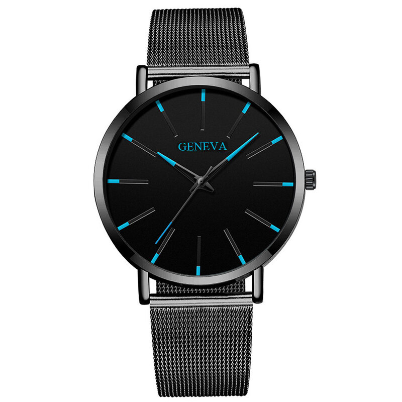 2022 Minimalist Men's Fashion Ultra Thin Watches Simple Men Business Stainless Steel Mesh Belt Quartz Watch Relogio Masculino
